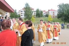 Msza Święta i poświecenia obeliska ku czci Św. Jana Pawła II 09.06.16