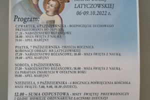 Przygotowanie do odpustu '22